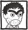 Drawing of webmaster Ali, or alnokitchen,